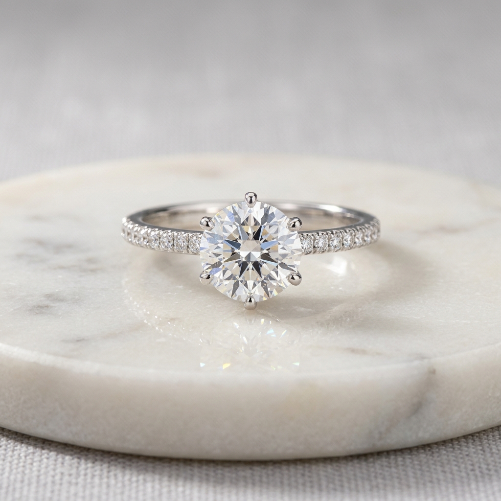 Brilliant Diamond Solitaire Ring